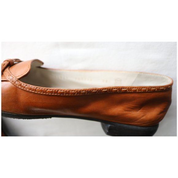 Bruno Magli Women's Leather Loafer Flat- Chesnut - Picture 3 of 7